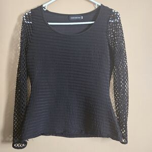 Fancyqube Form Fitting Top with Netting Sleeves PTP=16"